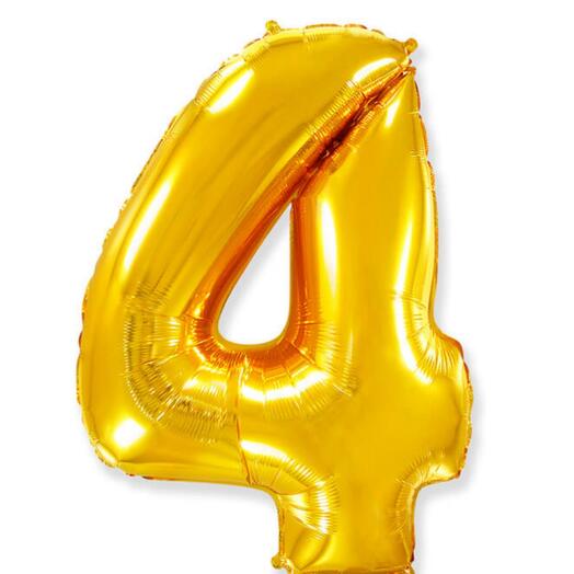 Figure "4" gold 102cm