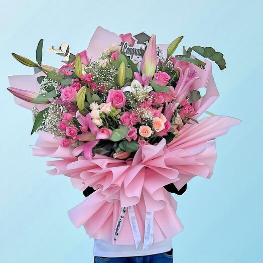Mixed Pink Flowers  Bouquet