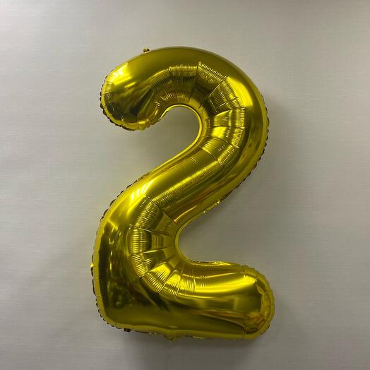 Balloon Figure 2 gold, 1 meter