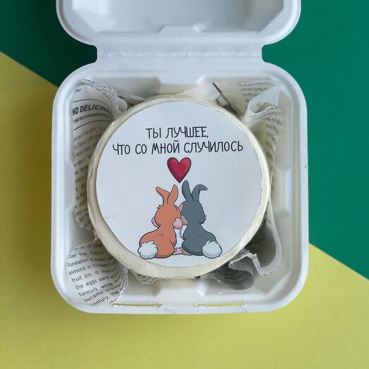 Бенто торт любимому, любимой, любовь, зайчики