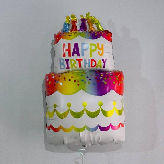 Воздушный шар торт happy birthday