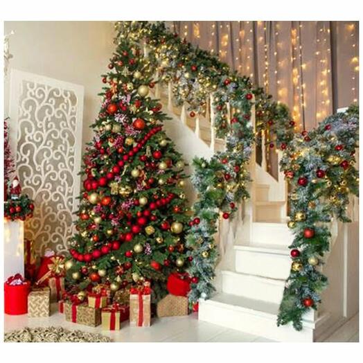 Christmas Tree 8 to 9 Ft and Decor