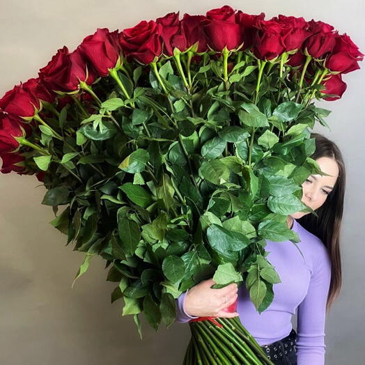 Букет из 101 метровой розы 🌹