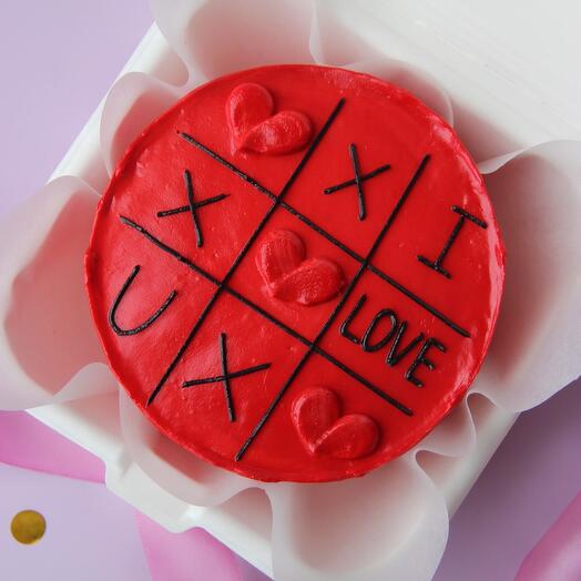 Бенто торт «крестики-сердечки» для влюбленных