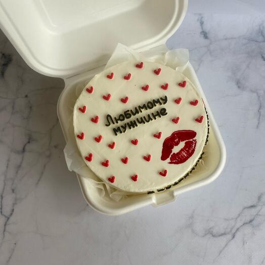 Бенто-торт 🎂 «любимому» вишня/шоколад
