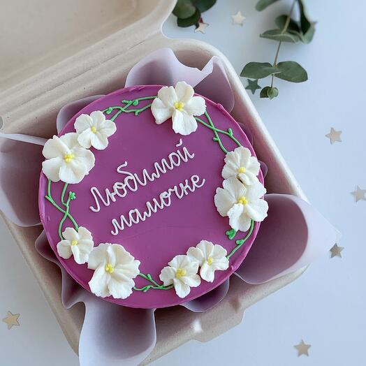 Pastel de Bento Mamá con flores