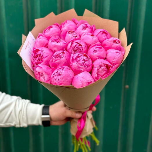 Пионы розовые Флеминг 19шт