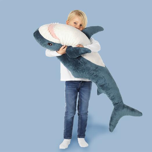 Soft toy blue shark Flea 100 cm