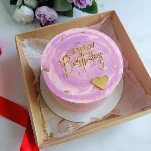 Бенто торт HAPPY BIRTHDAY в подарок девушке, подруге, сестре, маме, тёте, коллеге