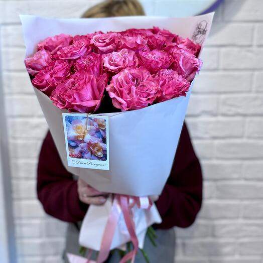 Монобукет из ажурных роз