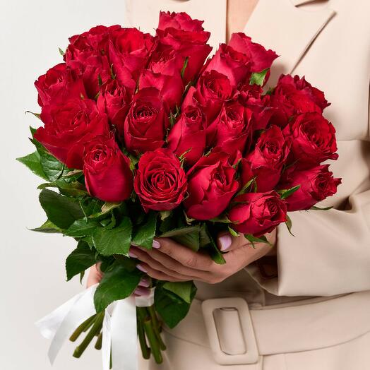 Bouquet of red roses Kenya - 25 pieces