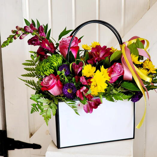 Mixed Colored Flowers in Bag