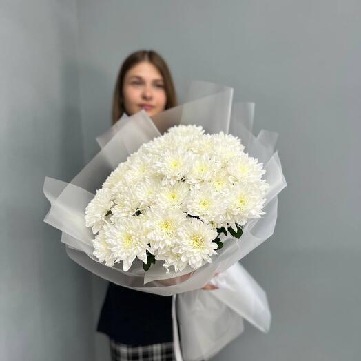 Большой букет из хризантем