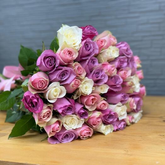 Монобукет из розы 40 см. For you