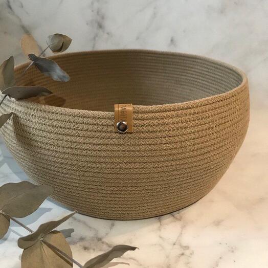 Корзинка из хлопкового шнура