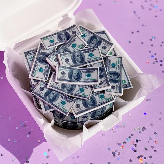 Бенто торт «Денежный» с долларами 💵