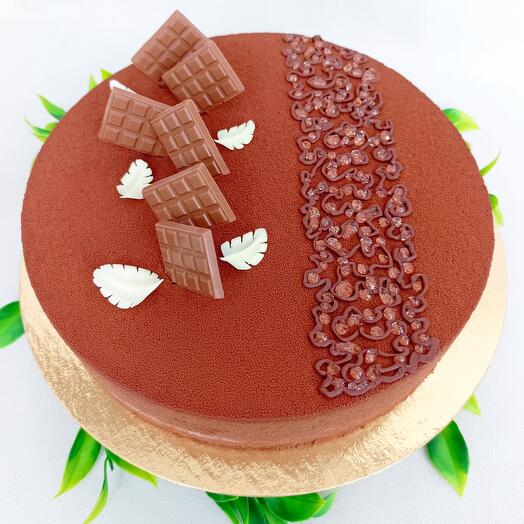 Торт шоколадный "Велюр". Торт из молочного шоколада