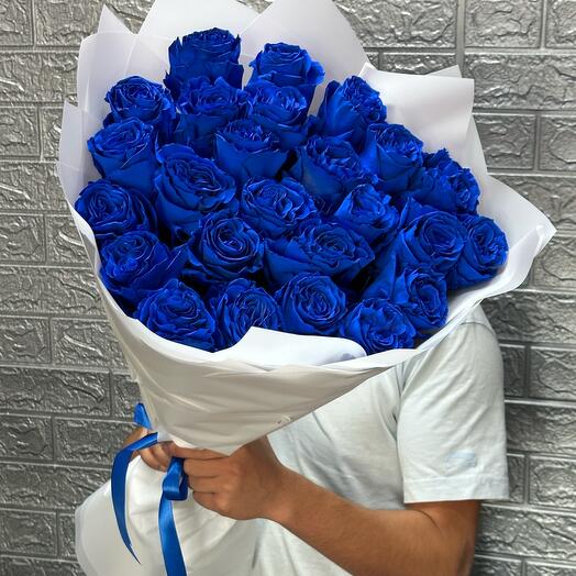 Букет из синих роз)