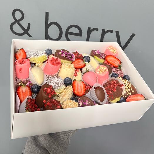 Fruta en chocolate