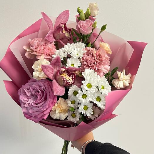 Bukiet mix roża santini