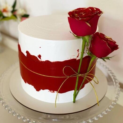 Торт с розами