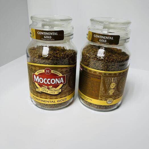 Набор из 2 стеклянных банок Moccona Continental Gold 190г