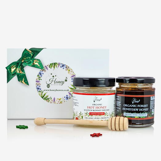 Organic Honey gift set of hot honey and Honeydew honey