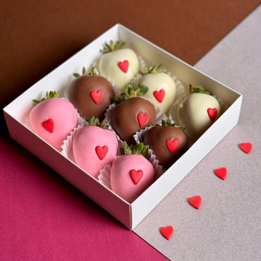 Chocolate covered strawberries "Love is.."