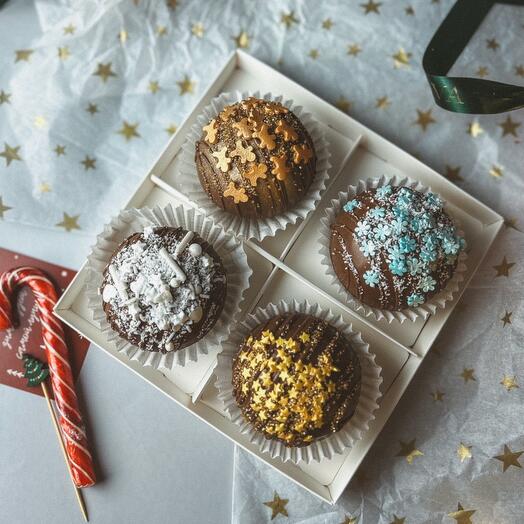 Шоколадные какао бомбочки на Новый Год, Рождество