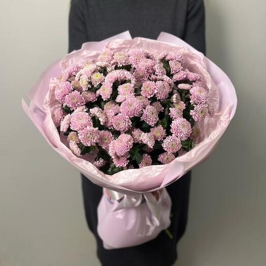 Mono bouquet 131 из 15 хризантем сантини