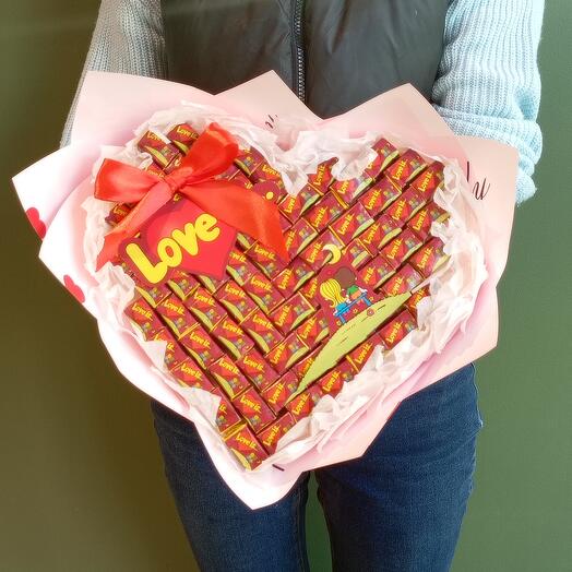 Букет Love is (Лов Из) красный