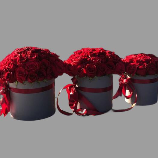 3 boxes of 51 roses each (153 roses in total)