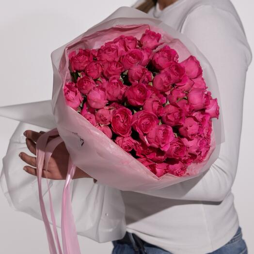 АКЦИЯ❗️ Монобукет пионовидных роз 17 шт