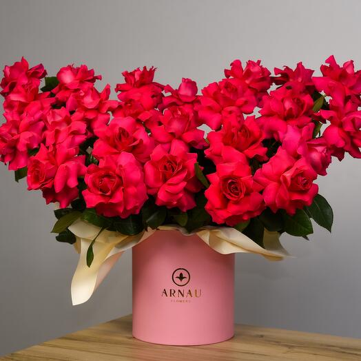 Французские розы 25 шт в коробке