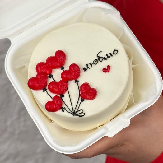 Бенто торт «люблю»