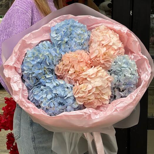 Букет из гортензий🩵💖