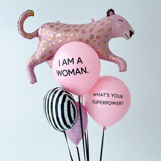 Воздушные шары "Woman power"
