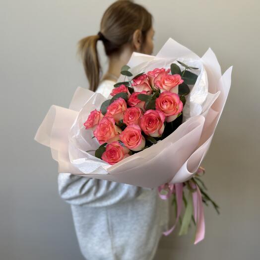 Монобукет. Розы (15  штук)