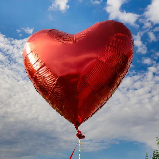 Шар гелий сердце 85 см красный. Helium balloon 85 cm red heart