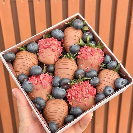Set de fresas cubiertas de chocolate "humor de Verano"