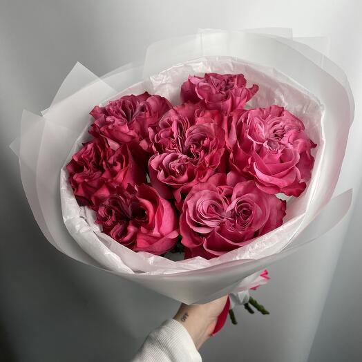 Bouquet of 7 peony-shaped roses