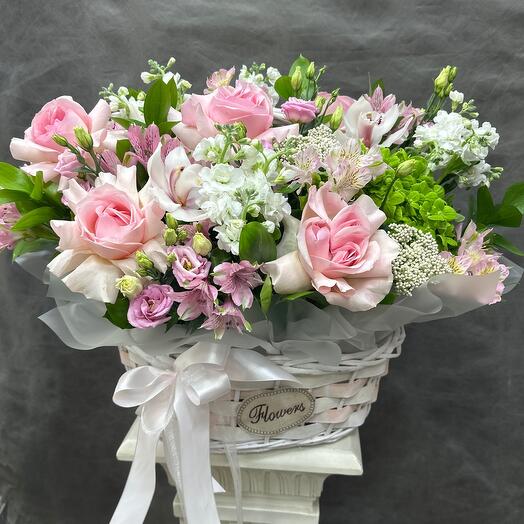 Корзина с цветами  🌸свежесть 🌸