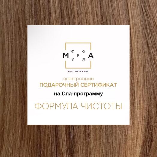 Сертификат на Спа для волос и кожи головы