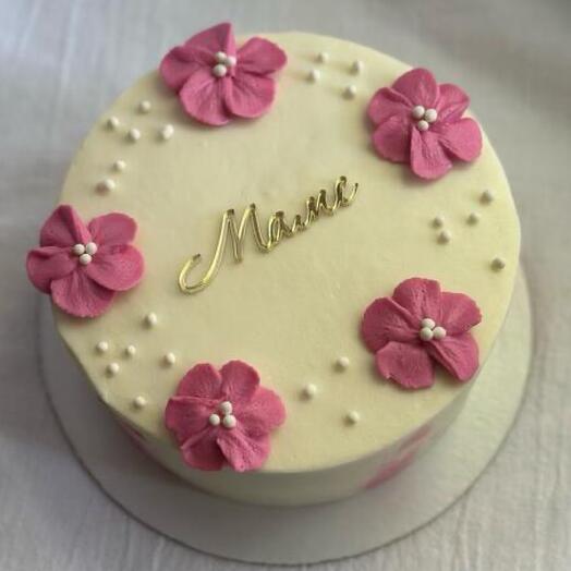 Торт 1 кг с цветами 🌸для мамы/бабушки