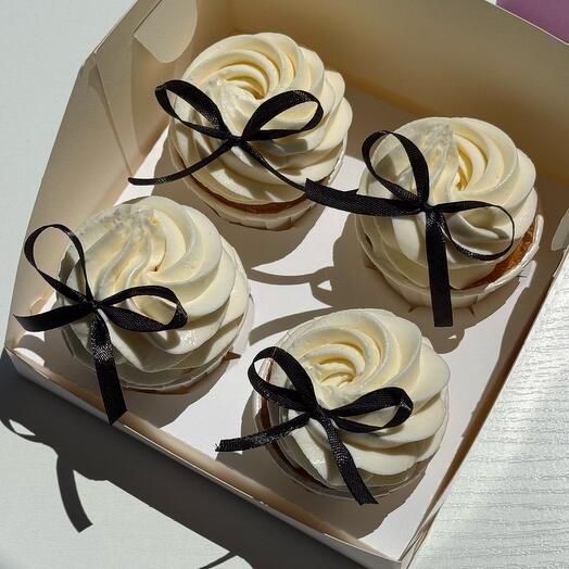 Капкейки (4 пирожных) с бантиком девушке / подруге / сестре / любимой