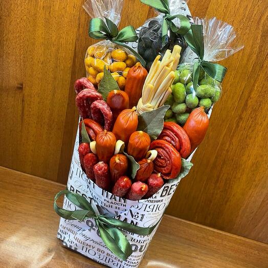 Букет- конверт с закусками « К пиву»