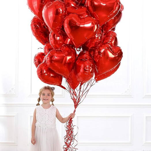 Big Heart! Облако любви из 20 шаров 🎈☁️️🫧🍭🦄🌻