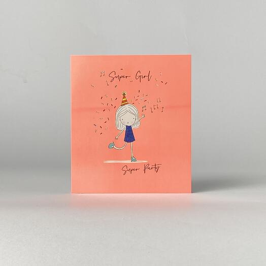 Открытка С Днем рождения Super Girl