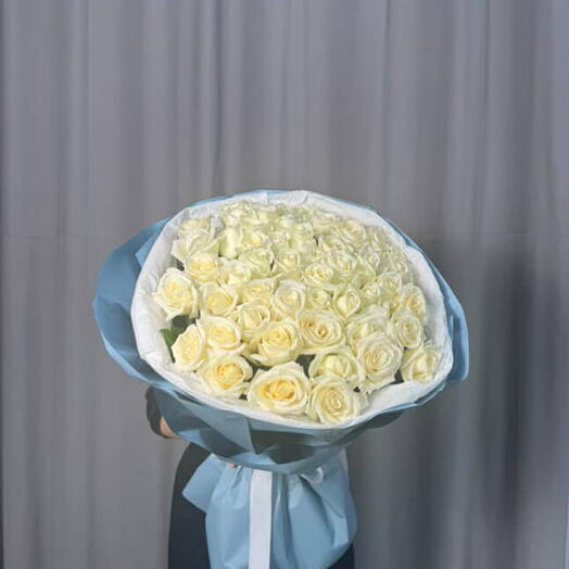 Белые розы 51 шь