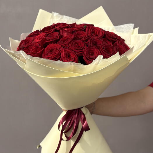 💥ХИТ 💥35 красных роз в упаковке🌹